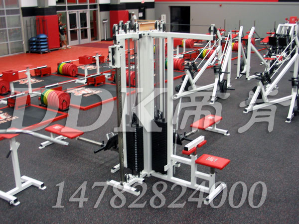 健身房器械區(qū)地板是什么材料？樣板圖片,帝肯(DDK)_S3020_P500（Niki|耐柯）效果圖，自由力量區(qū)地膠